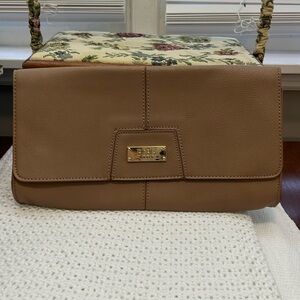 BCBG Paris Clutch Purse‎ Logo Magnetic Closure Casual Handbag